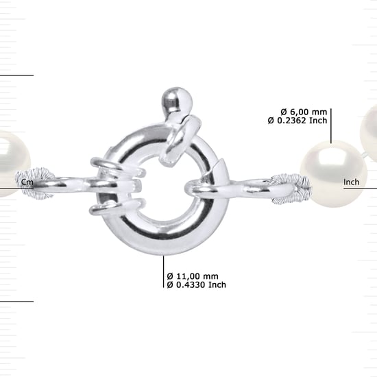 DIADEMA - Halskette - Echte Süßwasserperlen - Silber - Image 3