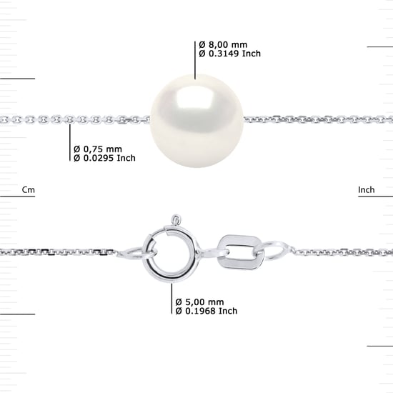 DIADEMA - Halskette - Echte Süßwasserperlen - Silber - Image 3
