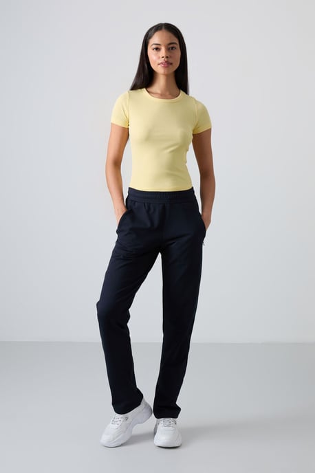 Damen Sweatpants mit geradem Bein aus Fleece - Image 1