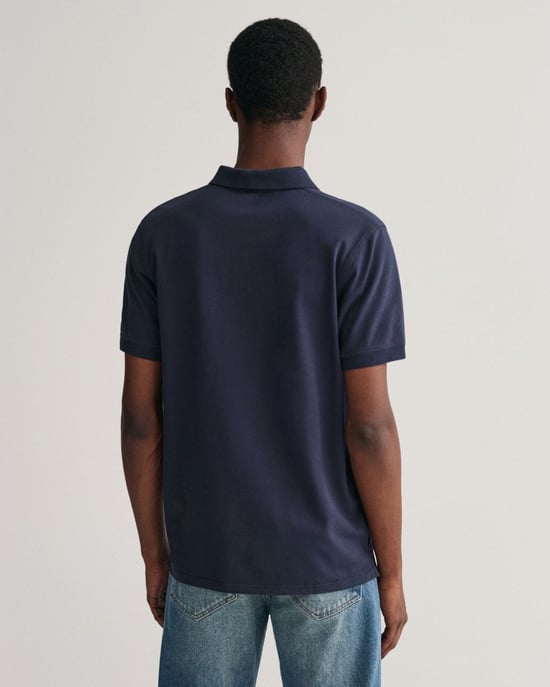 Gant Regular Fit Contrast Pique Rugger Polo Blau - Image 2