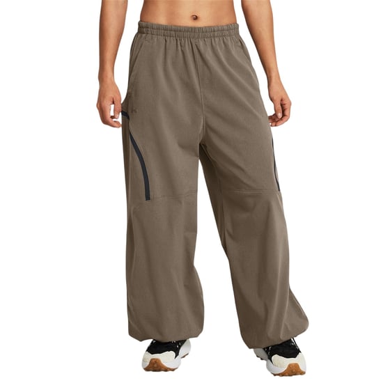 Under Armour Damen Woven Relaxed Fit Jogginghosen (Braun) - Image 3