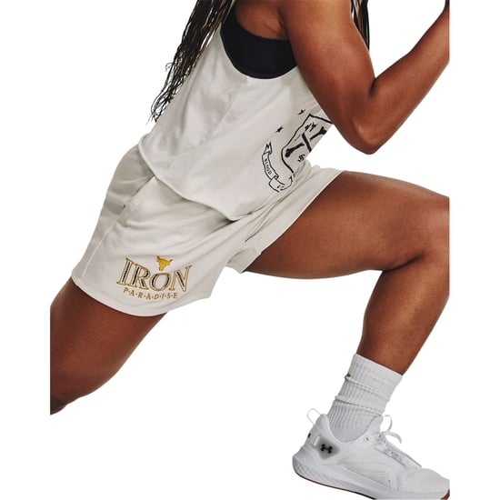 Under Armour - "Project Rock Iron Paradise" Shorts für Damen (Weiß) - Image 4
