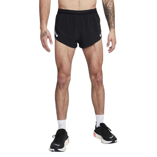Nike - "Aero" Laufshorts für Herren (Schwarz/Weiß) - Image 3