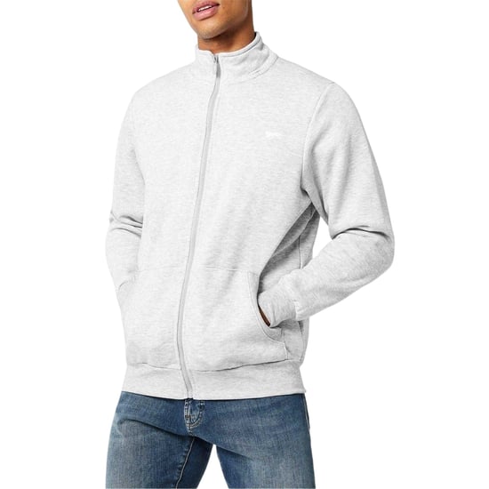 Slazenger - Jacke für Herren, Durchgehender Reißverschluss, Polyester-Baumwollmischgewebe (Grau meliert) - Image 3