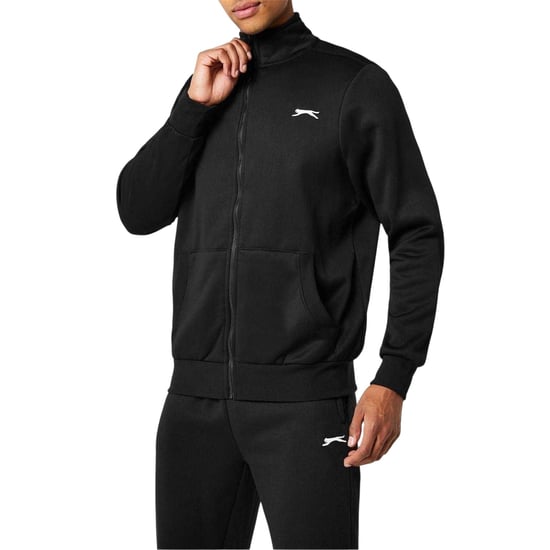Slazenger - Jacke für Herren, Durchgehender Reißverschluss, Polyester-Baumwollmischgewebe (Schwarz) - Image 3