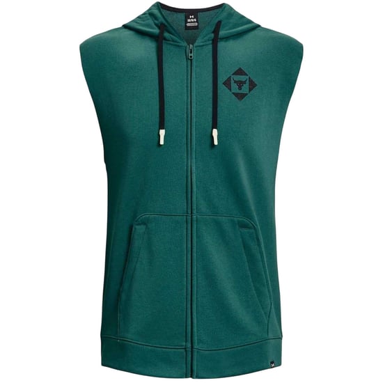 Under Armour - "Project Rock" Kapuzenpullover für Herren, mit Kapuze, Ärmellos (Grün) - Image 2