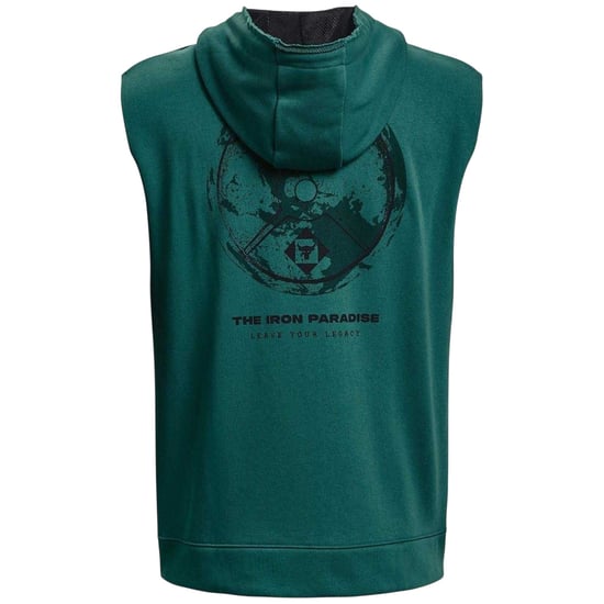 Under Armour - "Project Rock" Kapuzenpullover für Herren, mit Kapuze, Ärmellos (Grün) - Image 3