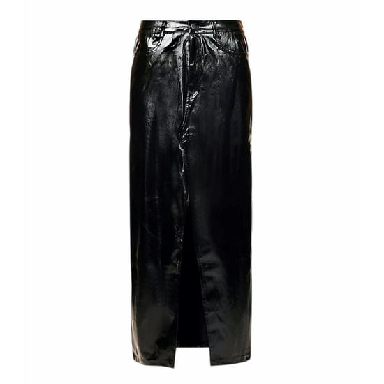 AmyLynn - "Lupe" Langer Rock für Damen, Seitenschlitz, Hoch geschnitten (Schwarz) - Image 2