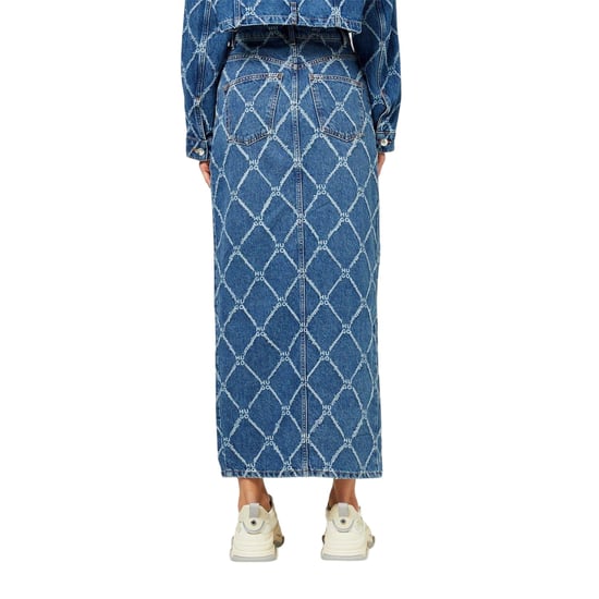 Hugo - Langer Rock für Damen, Denim, Schmal (Blau) - Image 3