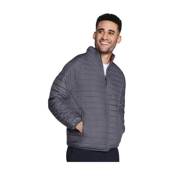 Skechers - "Go Shield Altitude" Steppjacke für Herren (Schwarz/Holzkohle) - Image 1