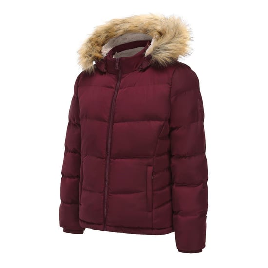 SoulCal - "Bubble" Steppjacke für Damen (Burgunderrot) - Image 3