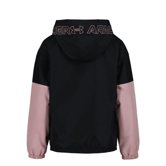 Under Armour - Windjacke für Mädchen, Durchgehender Reißverschluss (Schwarz/Pink) - Image 2