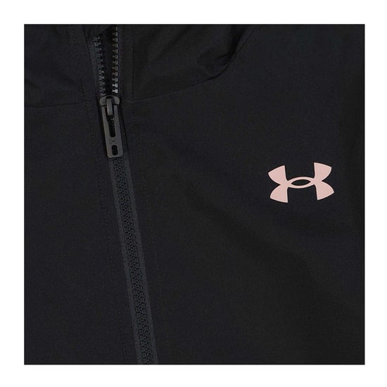 Under Armour - Windjacke für Mädchen, Durchgehender Reißverschluss (Schwarz/Pink) - Image 4