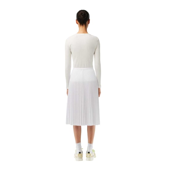 Lacoste - Midirock für Damen, Gummizug in der Taille (Weiß) - Image 3