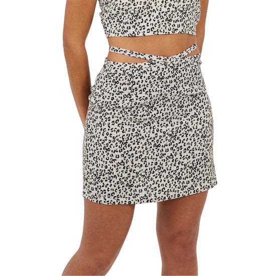 Brave Soul - Minirock für Damen, Schleifendetail (Beige/Schwarz) - Image 2
