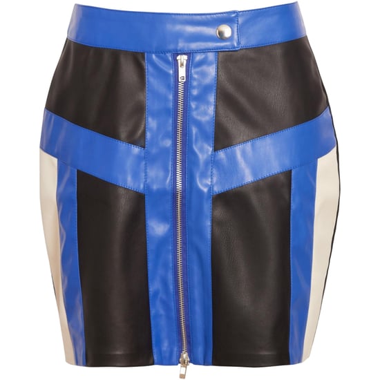 Influence - "Motor Sport" Minirock für Damen, Kunststoff, Schmal (Blau) - Image 2
