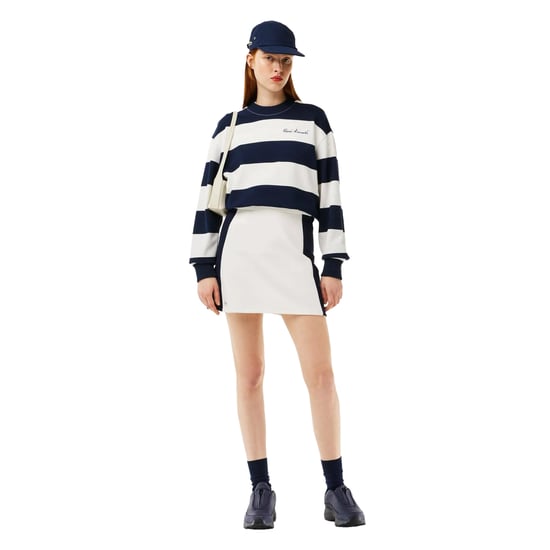 Lacoste - Minirock für Damen, Piqué (Weiß/Marine) - Image 5