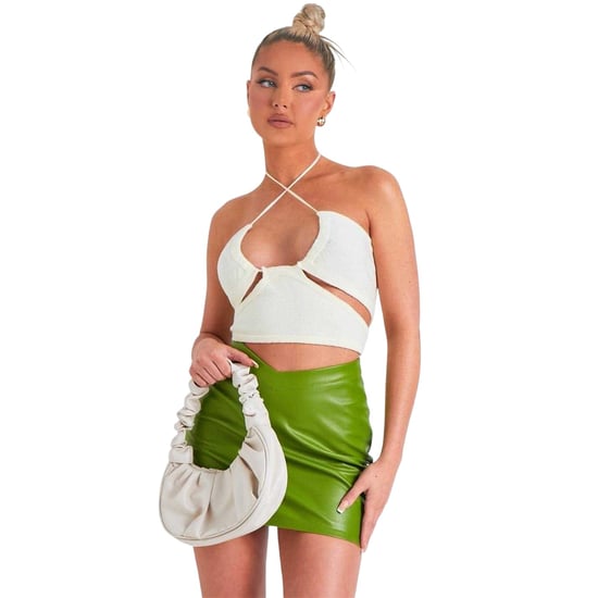Missy Empire - Minirock für Damen, Kunststoff (Grün) - Image 1