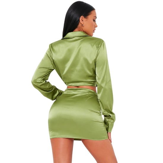 Missy Empire - Co-ord Set für Damen, Satin (Grün) - Image 2