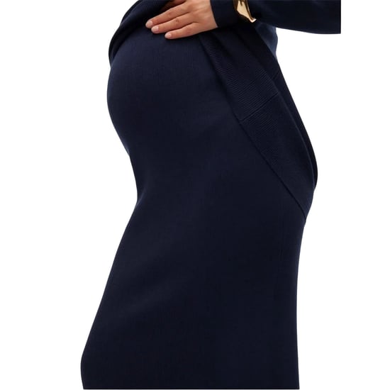 Mamalicious - Schlauchrock für Damen, gerippt (Marineblau) - Image 4