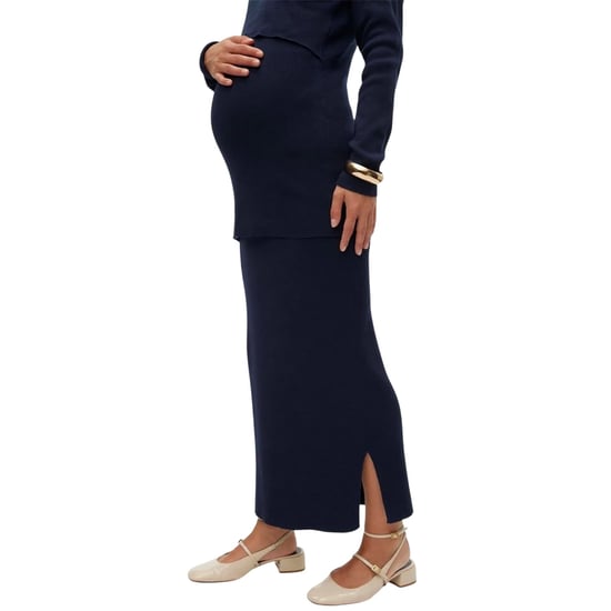 Mamalicious - Schlauchrock für Damen, gerippt (Marineblau) - Image 5