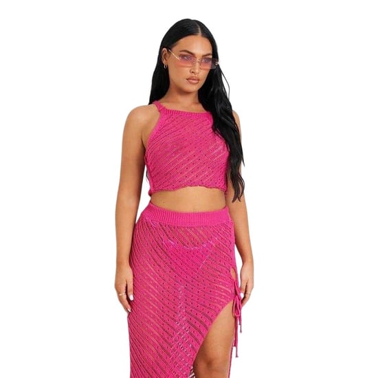 Missy Empire - Co-ord Set für Damen, gehäkelt (Pink) - Image 3