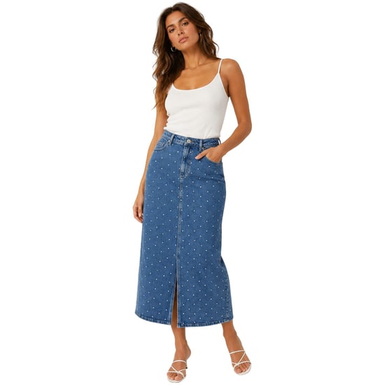 Vero Moda - "Tessa" Midirock für Damen, Denim, Regulär (Blaues Denim) - Image 1