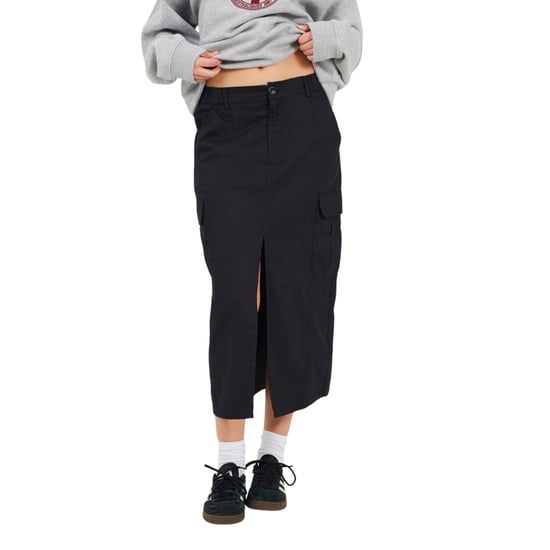 Brave Soul - Midirock für Damen, Cargotasche, Denim (Schwarz) - Image 2