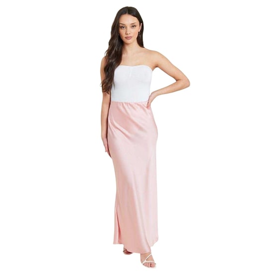Be You - Midirock für Damen, Satin (Leuchtend Pink) - Image 1
