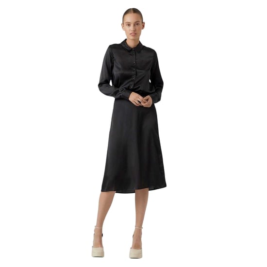 Vero Moda - Midirock für Damen, gewebter Stoff (Schwarz) - Image 1