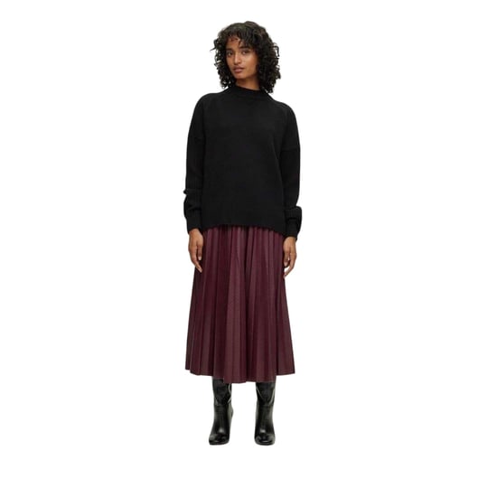 Boss - "Veplika" Midirock für Damen, Mit Falten, Kunststoff (Rot) - Image 1