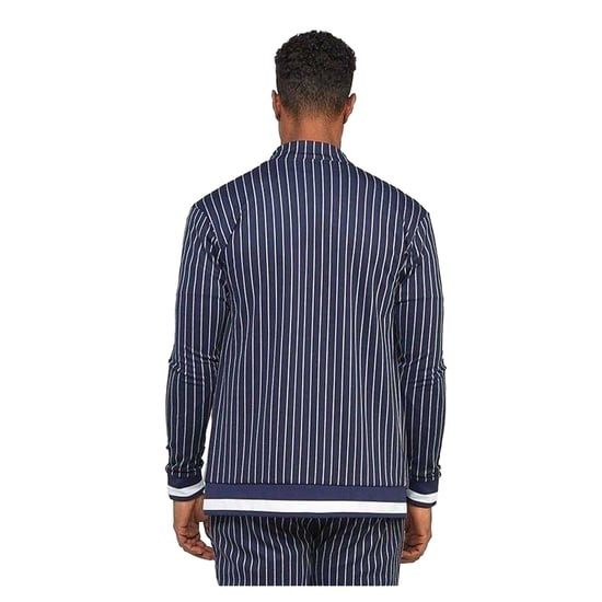 SikSilk - Trainingsjacke für Herren, Stehkragen, Athletisch, Raglan langärmelig (Marine) - Image 3