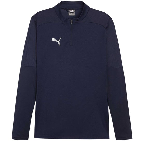 Puma - "TeamFinal" Fleece-Oberteil für Herren, mit kurzem Reißverschluss, Training (Marine) - Image 1
