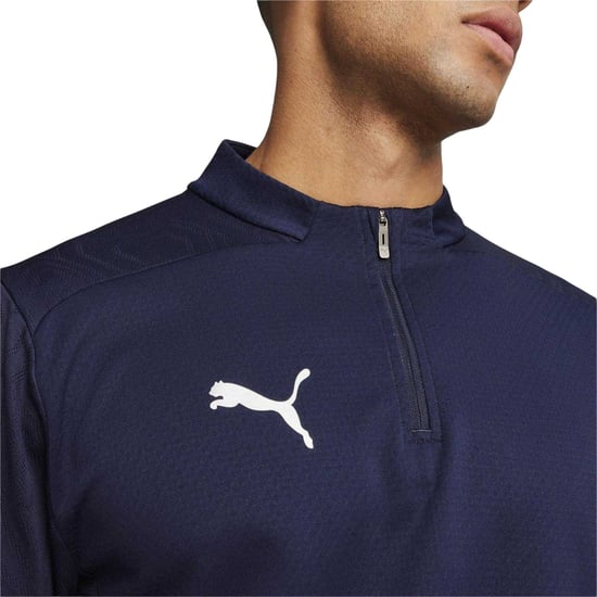 Puma - "TeamFinal" Fleece-Oberteil für Herren, mit kurzem Reißverschluss, Training (Marine) - Image 3