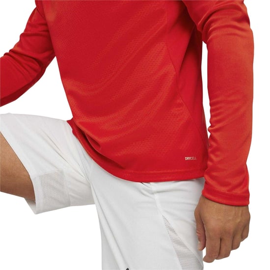 Puma - "TeamFinal" Fleece-Oberteil für Herren, mit kurzem Reißverschluss, Training (Rot) - Image 4