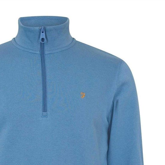 Farah - "Wilsdon" Sweatshirt für Herren, mit kurzem Reißverschluss, Fleece (Blau) - Image 2