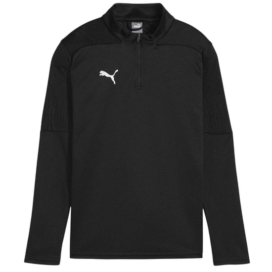 Puma - Fleece-Oberteil für Kinder, mit kurzem Reißverschluss, Training (Schwarz) - Image 1