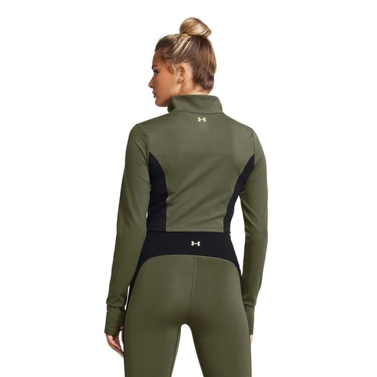 Under Armour - "Project Rock" Jacke für Damen, kurz geschnitten, Fitnessstudio (Grün/Schwarz) - Image 2