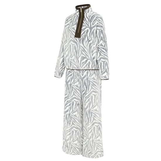 Biba - Loungewear Set für Damen, Weiter Stehkragen, Fleece (Weiß/Schwarz) - Image 4