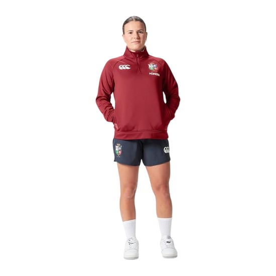 Canterbury - "2025" Fleece-Oberteil für Damen, mit kurzem Reißverschluss, Rugby (Rote Dahlie) - Image 3