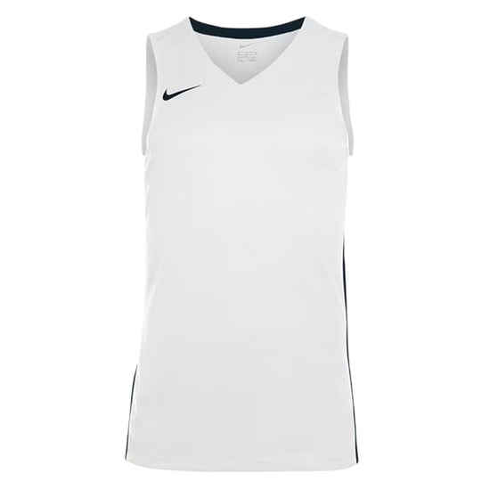 Nike - Basketball-Trikot für Kinder, V-Ausschnitt, Ärmellos (Weiß/Schwarz) - Image 1