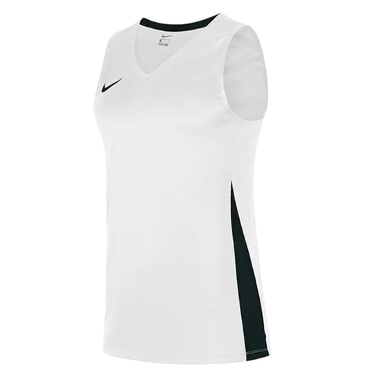 Nike - Basketball-Trikot für Kinder, V-Ausschnitt, Ärmellos (Weiß/Schwarz) - Image 3