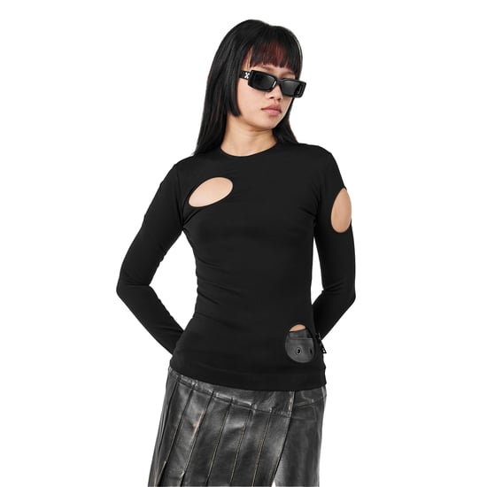 Off White - "Meteor" Oberteil für Damen, Langärmlig (Schwarz) - Image 3