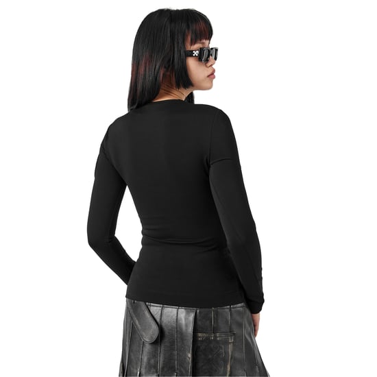 Off White - "Meteor" Oberteil für Damen, Langärmlig (Schwarz) - Image 4