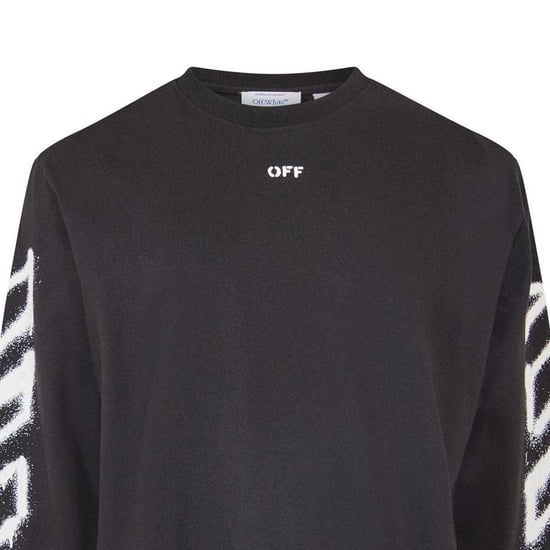 Off White - T-Shirt für Herren, Langärmlig (Schwarz) - Image 2