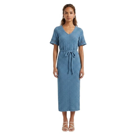 Vero Moda - Midikleid für Damen, V-Ausschnitt (Kronenblau) - Image 3