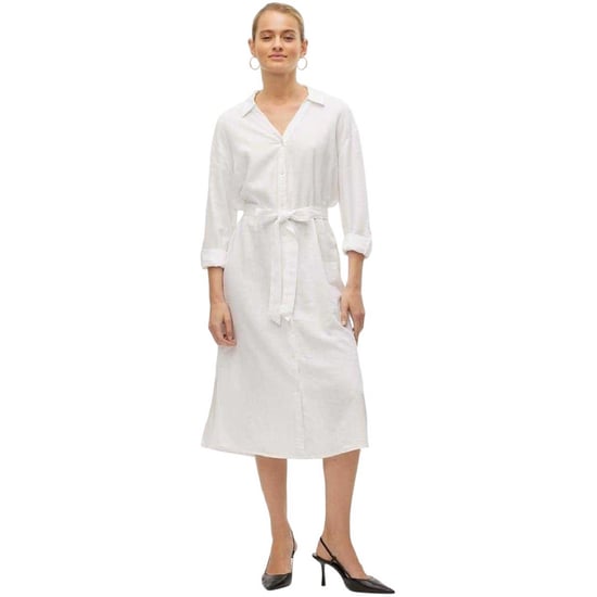 Vero Moda - "Linn" Midi Hemd Kleid für Damen (Schneeweiß (Farbe)) - Image 3