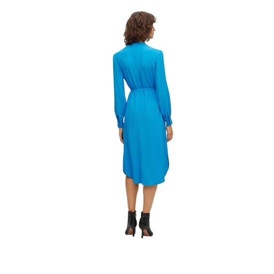 Boss - "Dibanorah" Midi Hemd Kleid für Damen, Hals Kerbe, Langärmlig (Leuchtendes Blau) - Image 2