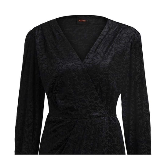 Boss - "Edevoras" Wickelkleid für Damen, V-Ausschnitt, Langärmlig (Schwarz) - Image 2