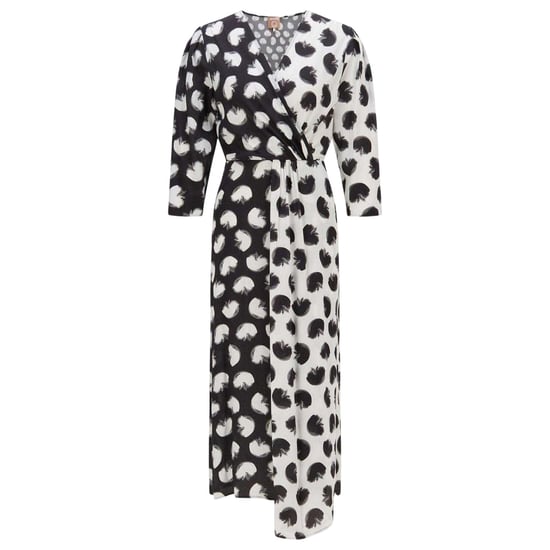 Boss - Wickelkleid für Damen, 3/4 Ärmel (Schwarz/Weiß) - Image 1